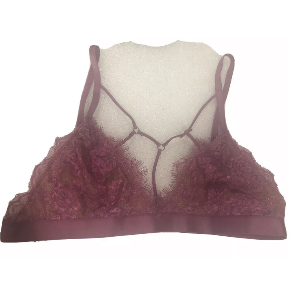 NWT Express One Eleven Purple Lace Multi-strap Bralette Size M